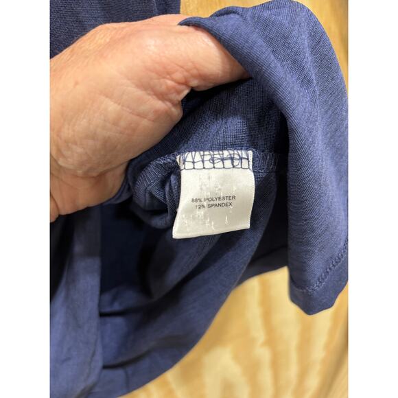 Peter Millar Men’s LS Performance Shirt Navy Stretch Raglan Crewneck athletic - Picture 7 of 9